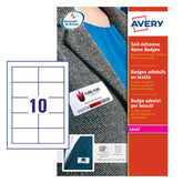 Avery Self-Adhesive Name Badge 80x50mm White (Pack 200) L4785-20